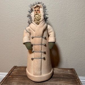 Vintage Christmas Old World Santa Claus Figurine with Basket Sack Decoration